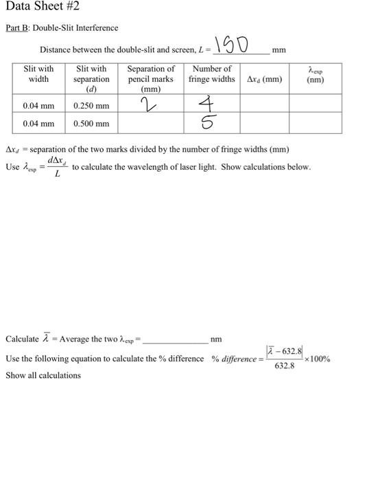 Please Help Me Complete These Data Sheets 2