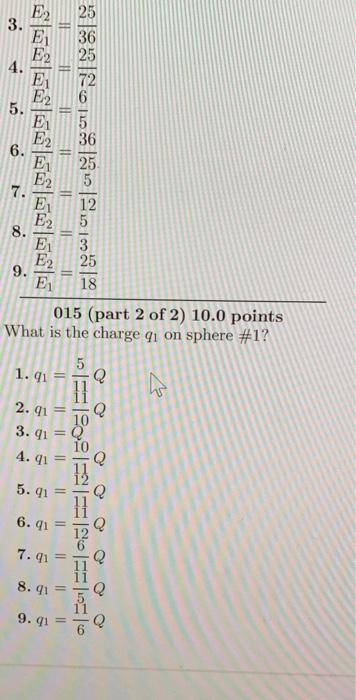 B What Is The Charge Q1 On Sphere 1 2