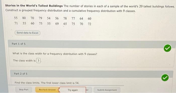 Stories In The World S Tallest Buildings The Number Of Stories In Each Of A Sample Of The World S 20 Tallest Buildings F 1