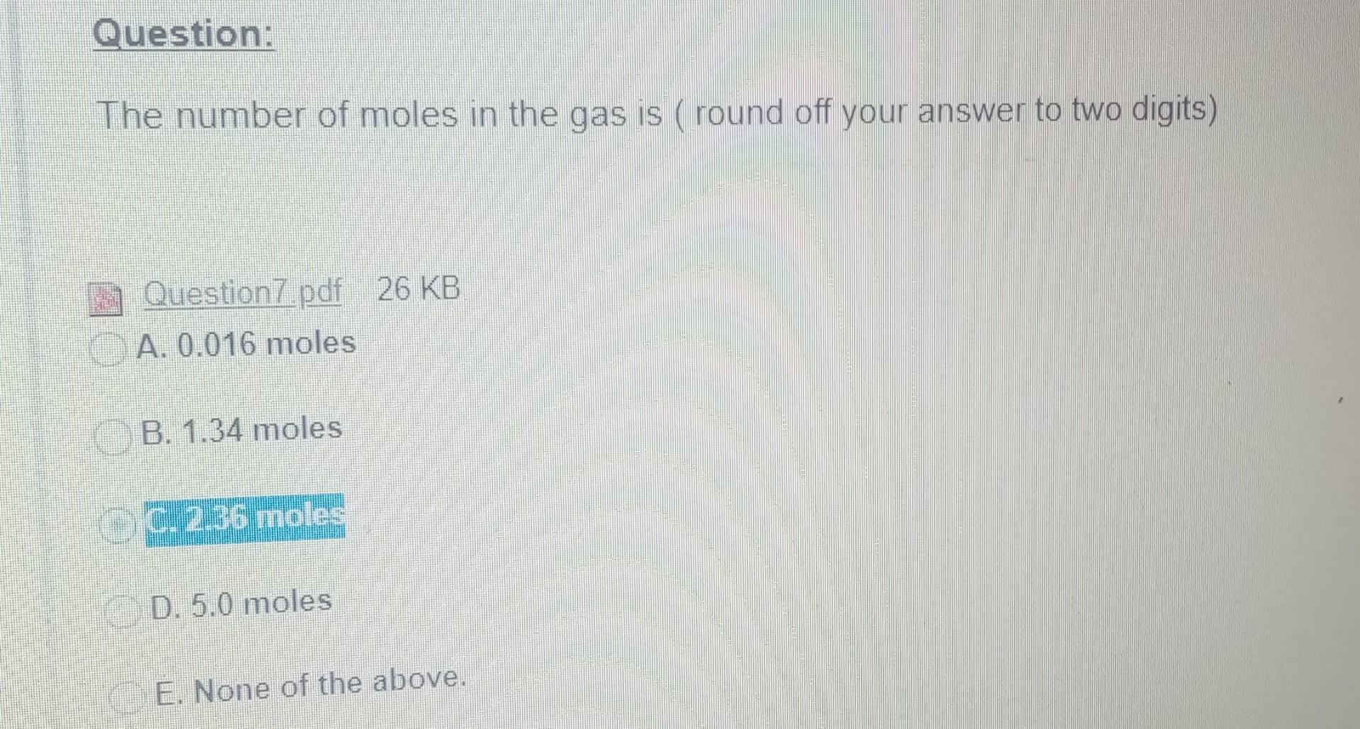 180k Isotherm P Kpa 20 10 3 2010 300 Dm Question The Number Of Moles In The Gas Is Round Off Your Answer To T 2