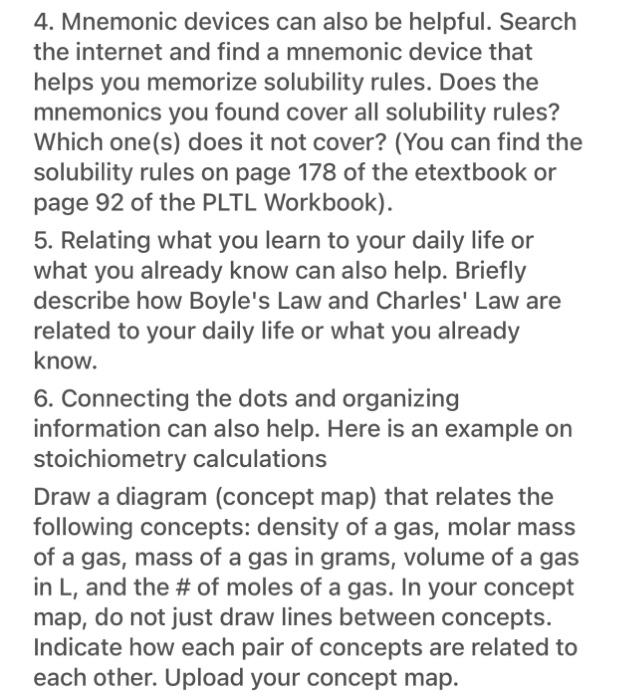 4 Mnemonic Devices Can Also Be Helpful Search The Internet And Find A Mnemonic Device That Helps You Memorize Solubili 1