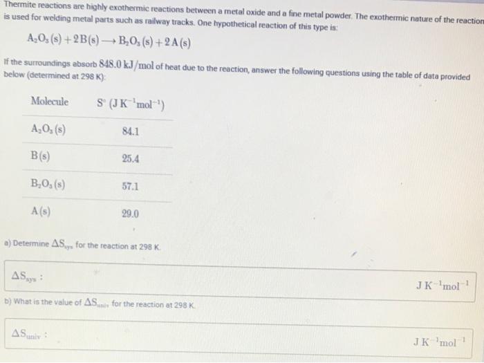 Predict The Sign Of The Entropy Change As For Each Of The Following Reactions A Na Aq Aq Nacl S O As Is Po 4