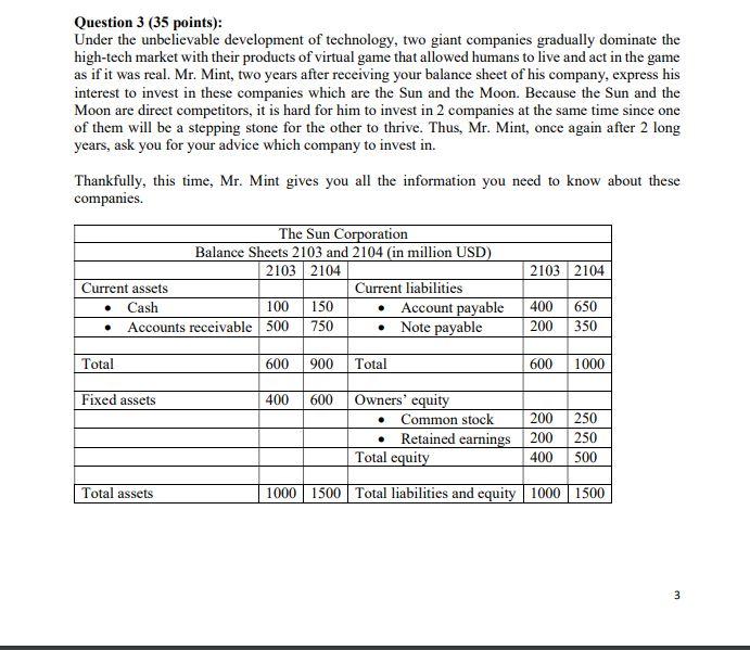 Question 3 35 Points Under The Unbelievable Development Of Technology Two Giant Companies Gradually Dominate The Hig 1