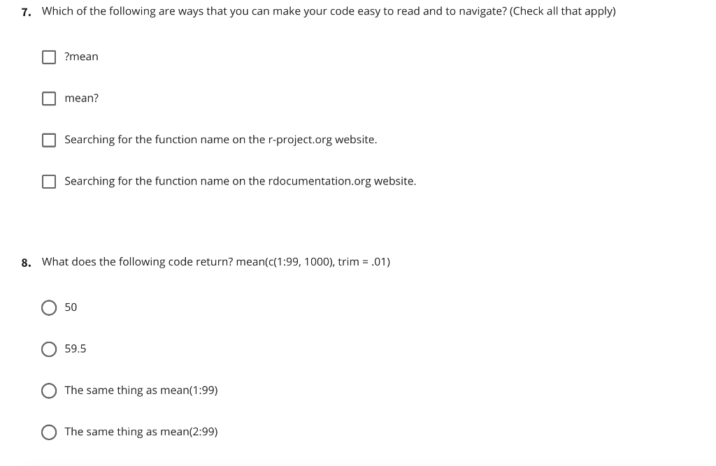 7 Which Of The Following Are Ways That You Can Make Your Code Easy To Read And To Navigate Check All That Apply Mea 1