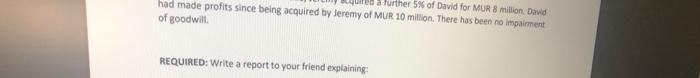 Question 1 10 Marks A School Friend You Have Not Seen For A Number Of Years Is Attempting A Financial Reporting Exam 3
