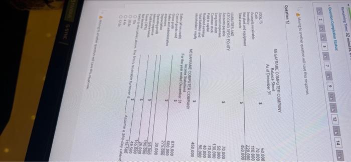 Reming Time 32 Minute 14 12 Question Completion Status 15 2 Meine To Another Question Will Save The Response Question 1