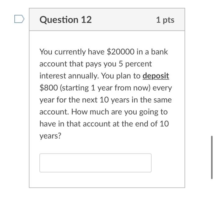 Question 11 1 Pts You Are Excited To Buy Your First House Based On Your Credit History The Bank Is Willing To Lend You 2