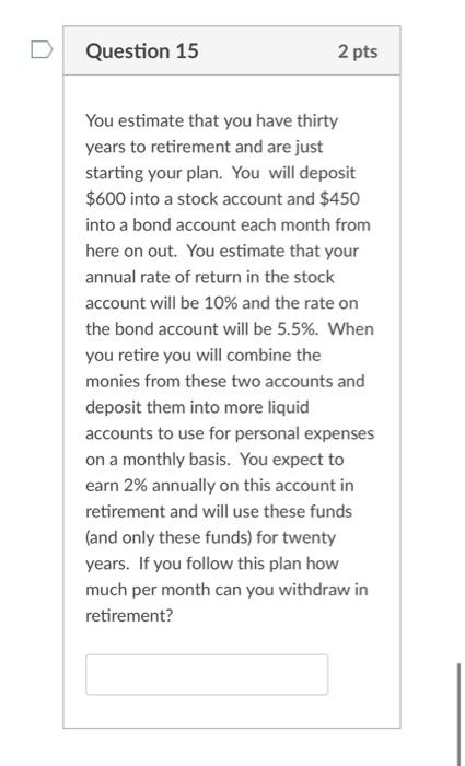 Question 10 2 Pts You Expect To Graduate With 41 207 In Student Loans The Interest Rate On Your Loan Is 5 Percent Comp 2