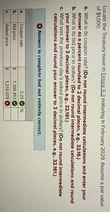 Locate The Treasury Issue In Figure 6 3 Maturing In February 2029 Assume A Par Value Of 1 000 A What Is Its Coupon R 1