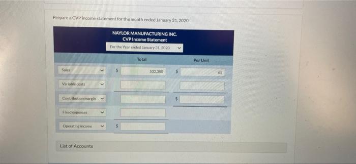 Question 5 Of 15 15 View Policies Current Attempt In Progress Naylor Manufacturing Inc Sold 8 190 Units And Recorde 2