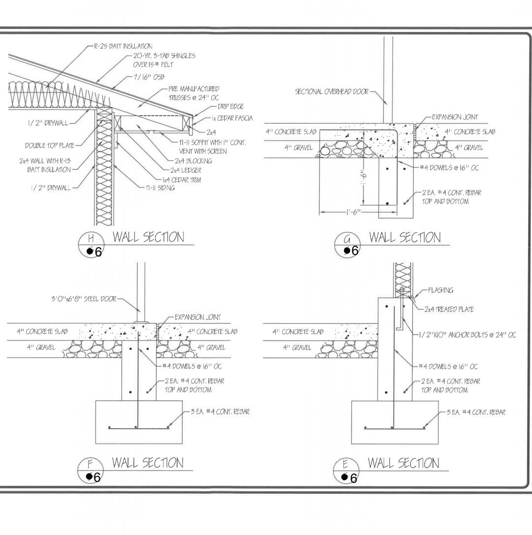 A2 Civil Engineering Make A Quantity Sheet In Excel Format For All The Lumber Used In The Residential Garage Plans 5