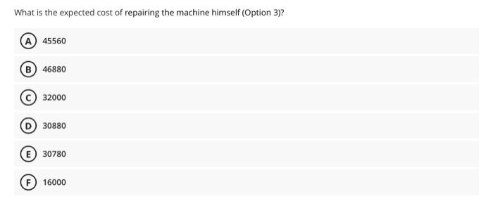 A Large Machine In A Factory Has Broken Down And The Company That Owns The Factory Will Incur Costs Of 3200 For Each Da 2
