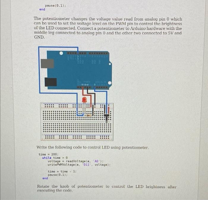 Exercise 1 Arduino Interface To Matlab This Example Illustrates Connection Of Matlab Software To Arduino Uno Board It 4