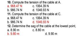 Situation A Parabolic Cable Carries A Horizontally Distributed Load Of 25 Kn M The Horizontal Span Between Supports A 2