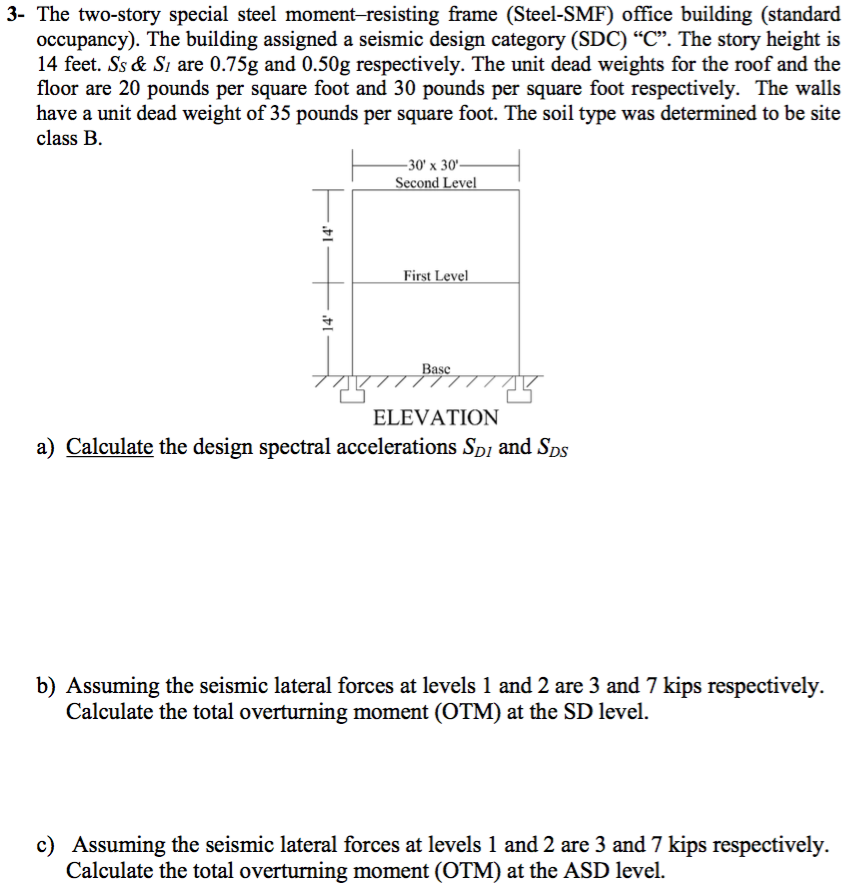 3 The Two Story Special Steel Moment Resisting Frame Steel Smf Office Building Standard Occupancy The Building Ass 1