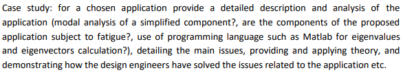 A Case Study For A Chosen Application Provide A Detailed Description And Analysis Of The Application Modal Analysis Of 1