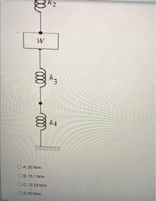 For The System Shown In The Figure Find The Equivalent Stiffness Keq Kt1 10 X103 N M Kt2 20 X103 N M Kt3 10 X103 N M 2