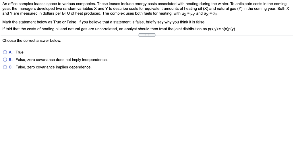 An Office Complex Leases Space To Various Companies These Leases Include Energy Costs Associated With Heating During Th 1