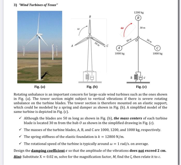3 Wind Turbines Of Texas 1200 Kg 30 M 30 M 30 M Som A 1000 Kg 1000 Kg Kc Fig A Fig B Fig C Rotating Unbalanc 1