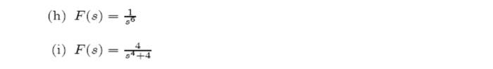 Find The Time Function Corresponding To Each Of The Following Laplace 1