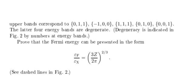 Problems Lecture 8 Nfe Spectrum Present Graphically The Band Structure Of Foc Met Als In The Zero Order Nfe Approximat 2