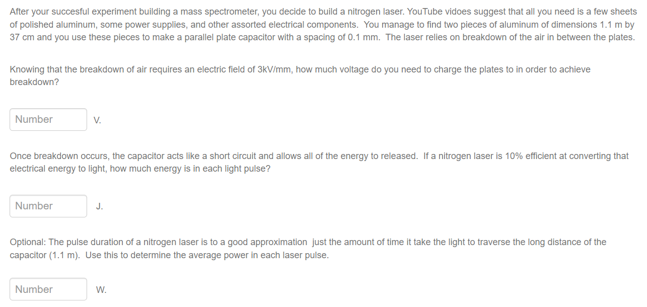 After Your Succesful Experiment Building A Mass Spectrometer You Decide To Build A Nitrogen Laser Youtube Vidoes Sugge 1