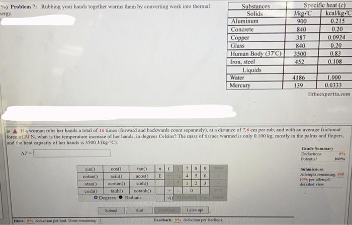 Co En By Co Work Thermal 900 Substansss Solids Aluminum Concrete Copper Glass Human Body 37 Tron Steel Liquids Specif 5