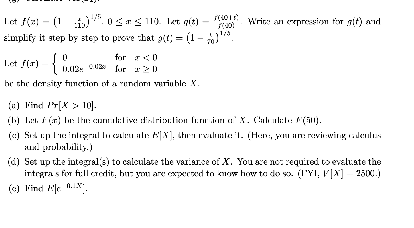 Let F X 1 110 1 5 0 1