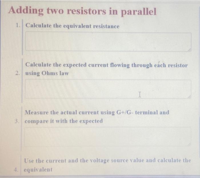 10 K M 10 K A 3 3 10 K W 10 K 102 Gnd Adding Two Resistors In Parallel 1 Calculate The Equivalent Resistance Calcu 2