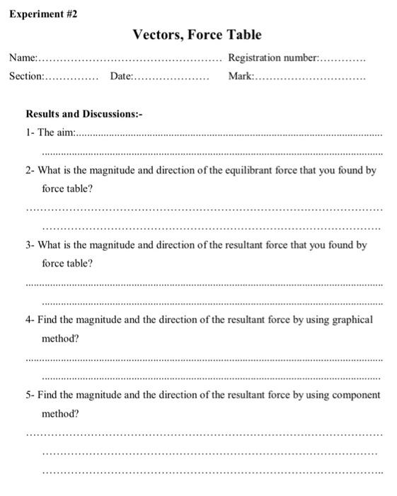 I Have The Answers For The Questions But My Teacher Wants To Graph The Vector And I Want It Perfectly Beacuse Of The Ang 1
