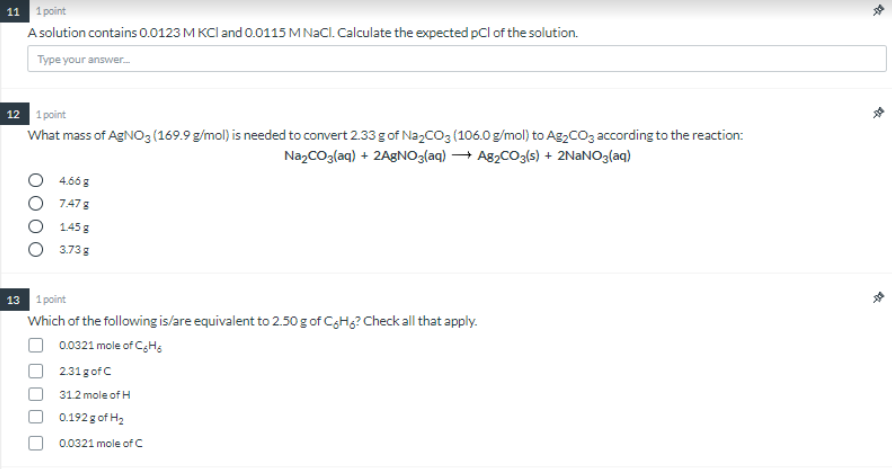 11 1 Point A Solution Contains 0 0123 M Kcl And 0 0115 M Nacl Calculate The Expected Pcl Of The Solution Type Your A 1