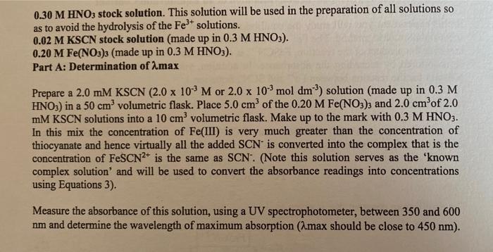 Select The Max And Determine The Absorbance Of Each Solution At This Max Using The Absorbance Of The Known Solution T 3