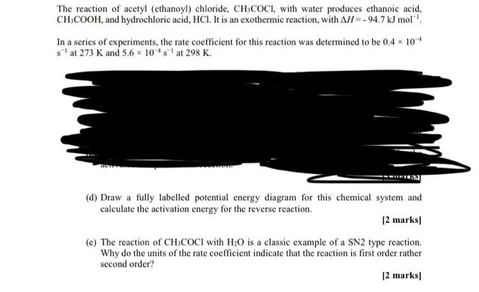 Li Vodafone Ie 14 22 13 Cm3017 Kinetics Cm3017 Physical Chemistry Kinetics Coursework 2022 The Reaction Of Acetyl 2