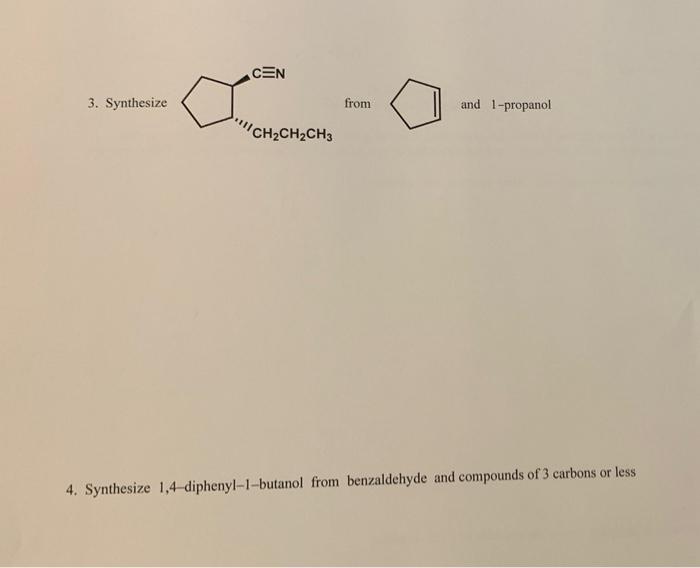 Show How Each Of The Following Could Be Synthesized From The Given Starting Material S Be Sure To Give All Steps Reage 2