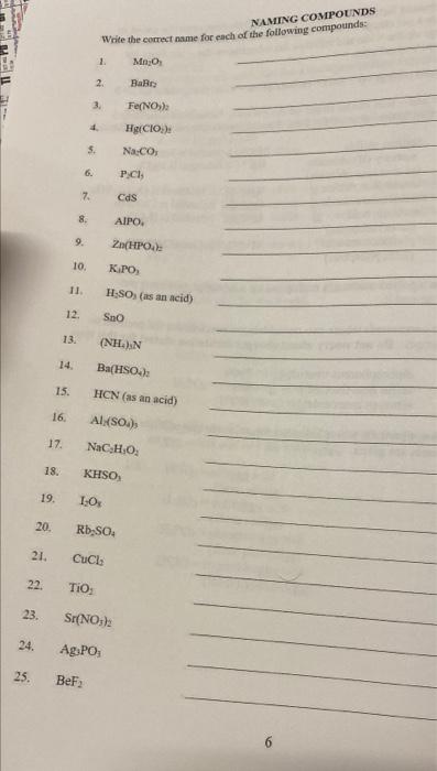 Writing Formulas Write The Correct Formula For Each Of The Following Compounds Calcium Bromide Silver Phosphide 1 2 3 2