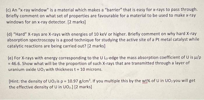A Briefly Comment On What Is Meant By The Label Fe K Edge Why Is X Ray Absorption Spectroscopy Referred To As An El 2