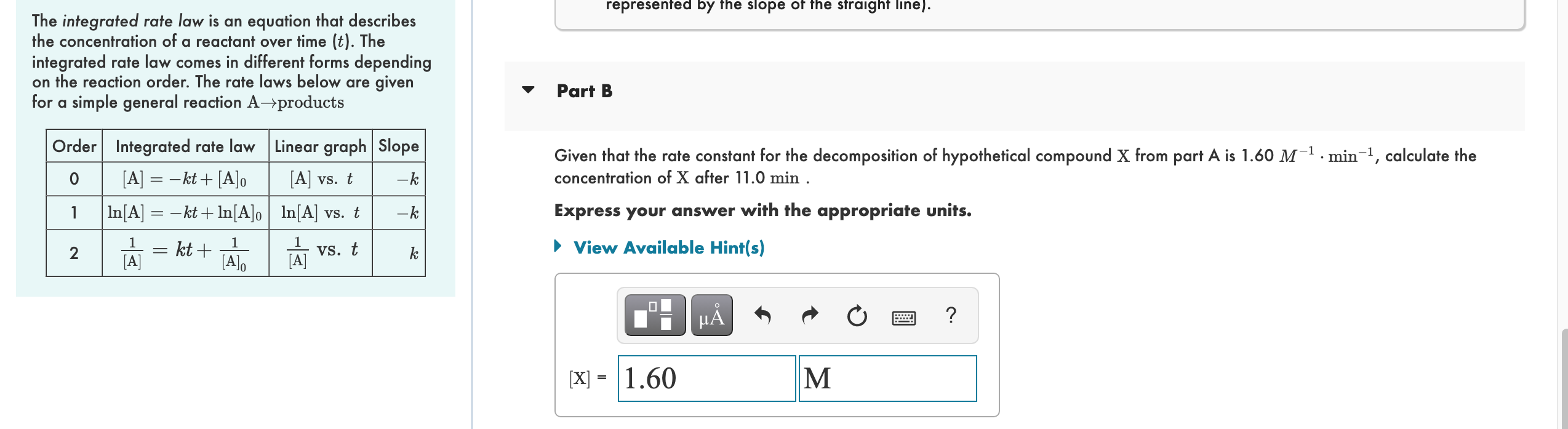 Represented By The Slope Of The Straight Line The Integrated Rate Law Is An Equation That Describes The Concentration 1