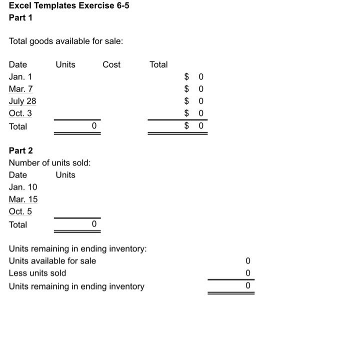 Exercise 6 5 Alternative Cost Flow Assumptions Perpetual Inventory System L02 Excel Check Figures 3 Cogs A 5 527 B 3