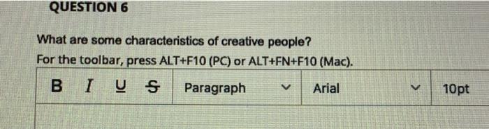 Question 8 What Is The Meaning Of Collectivism For The Toolbar Press Alt F10 Pc Or Alt Fn F10 Mac B I Y S Paragra 2
