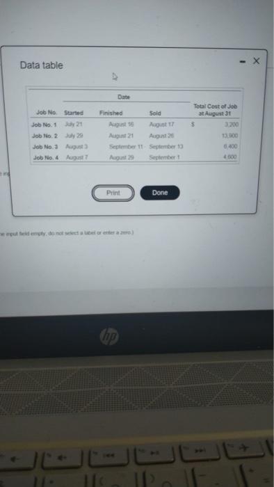 Quiz Quiz3 Thrifty Trailers Job Cost Records Yielded The Following Information Click The Icon To View The Job Cest Info 2