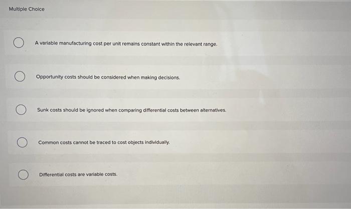 Multiple Choice Job Cost Sheets Contain Entries For Actual Direct Material Actual Direct Labor And Actual Manufacturin 2