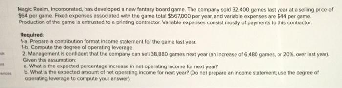 Magic Realm Incorporated Has Developed A New Fantasy Board Game The Company Sold 32 400 Games Last Year At A Selling P 1