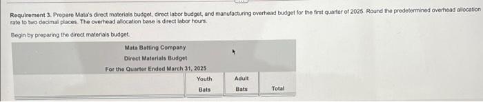 Mata Batting Company Balance Sheet December 31 2024 Assets Current Assets Cash Accounts Receivable A Budgeted Sales Ar 6