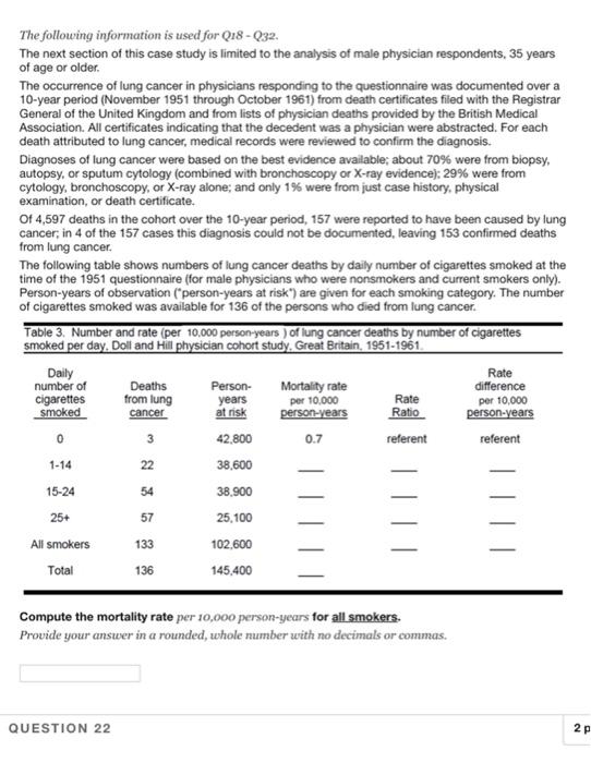 The Following Information Is Used For Q18 032 The Next Section Of This Case Study Is Limited To The Analysis Of Male 1