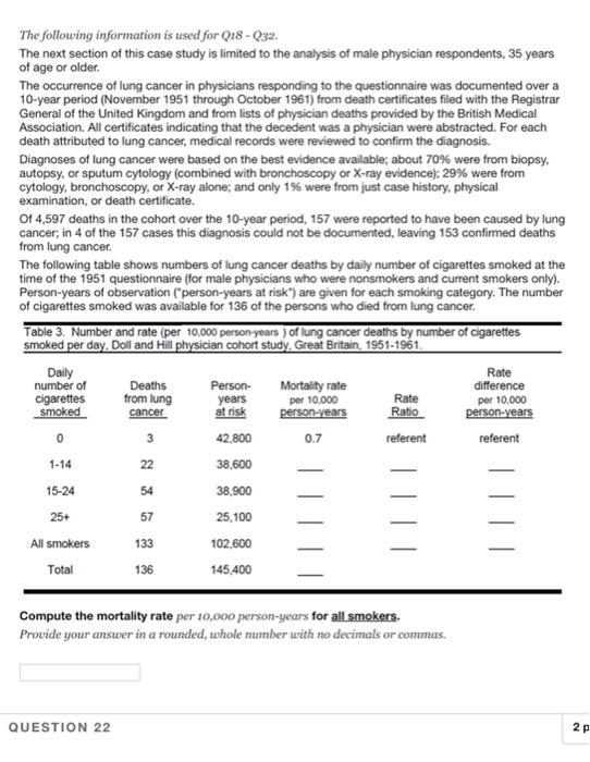 The Following Information Is Used For Q18 032 The Next Section Of This Case Study Is Limited To The Analysis Of Male 1