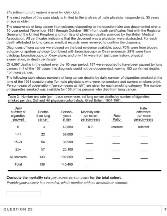 The Following Information Is Used For Q18 032 The Next Section Of This Case Study Is Limited To The Analysis Of Male 1