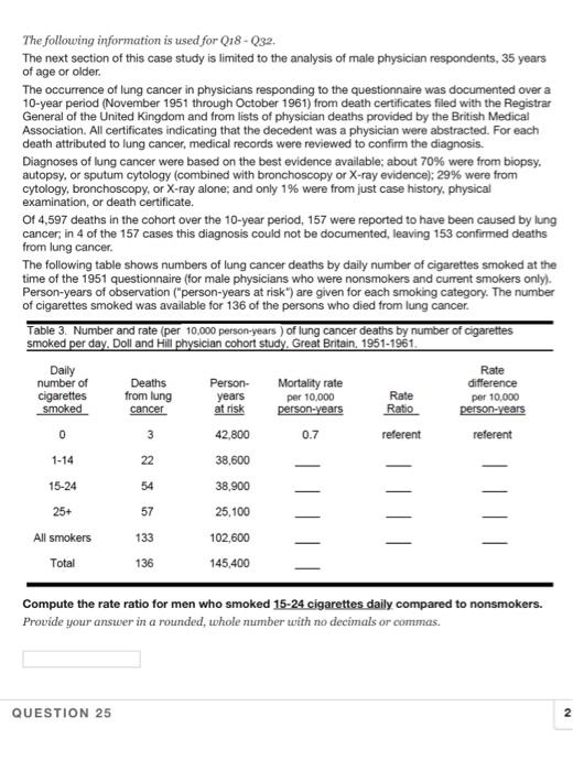 The Following Information Is Used For Q18 032 The Next Section Of This Case Study Is Limited To The Analysis Of Male 1