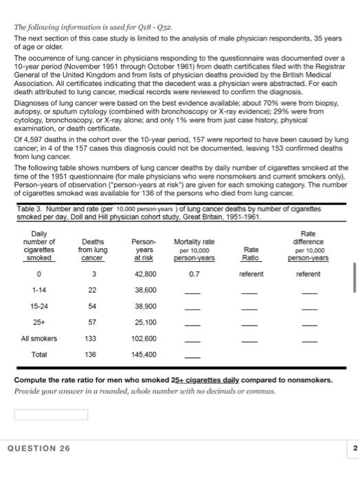 The Following Information Is Used For Q18 032 The Next Section Of This Case Study Is Limited To The Analysis Of Male 1