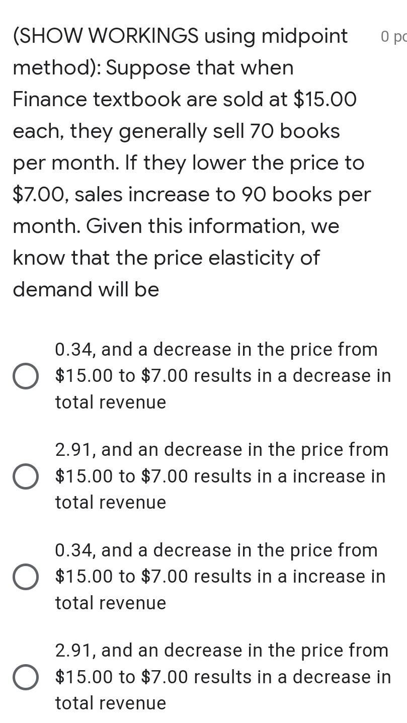 Show Workings Suppose The Demand For A Commodity X Is Represented By The Equation P 10 0 2q And The Supply By Th 3