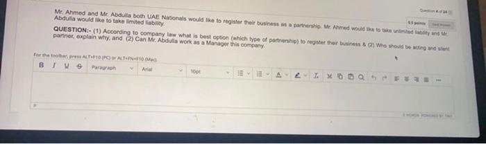 Mr Ahmed And Mr Abdulls Both Uae Nationals Would Like To Register Their Business As A Partnership Mr Ahmed Would Tow 2